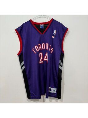 Vintage Toronto Raptors Morris Peterson NBA Basketball Jersey Champion Size 44
